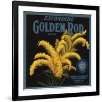 Golden Rod Brand - Escondido, California - Citrus Crate Label-Lantern Press-Framed Art Print