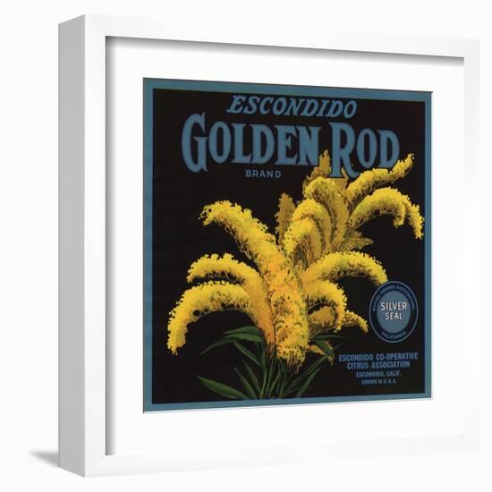 Golden Rod Brand - Escondido, California - Citrus Crate Label-Lantern Press-Framed Art Print