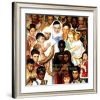 "Golden Rule" (Do unto others), April 1,1961-Norman Rockwell-Framed Giclee Print