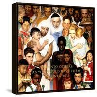 "Golden Rule" (Do unto others), April 1,1961-Norman Rockwell-Framed Stretched Canvas