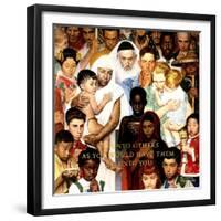 "Golden Rule" (Do unto others), April 1,1961-Norman Rockwell-Framed Giclee Print