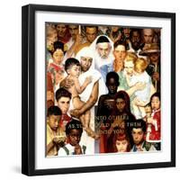 "Golden Rule" (Do unto others), April 1,1961-Norman Rockwell-Framed Premium Giclee Print