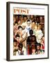 "Golden Rule" (Do unto others) Saturday Evening Post Cover, April 1,1961-Norman Rockwell-Framed Premium Giclee Print