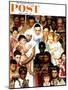 "Golden Rule" (Do unto others) Saturday Evening Post Cover, April 1,1961-Norman Rockwell-Mounted Premium Giclee Print