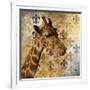 Golden Safari III (Giraffe)-Patricia Pinto-Framed Art Print