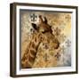 Golden Safari III (Giraffe)-Patricia Pinto-Framed Art Print