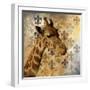 Golden Safari III (Giraffe)-Patricia Pinto-Framed Art Print