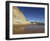 Golden Sands and Steep Stratified Cliffs, Typical of the Atlantic Coastline Near Lagos, Algarve, Po-Stuart Forster-Framed Photographic Print