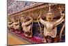 Golden sculptures of Garuda and Naga, Wat Phra Kaew (Temple of the Emerald Buddha), Bangkok-Godong-Mounted Photographic Print