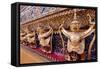 Golden sculptures of Garuda and Naga, Wat Phra Kaew (Temple of the Emerald Buddha), Bangkok-Godong-Framed Stretched Canvas