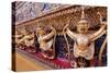 Golden sculptures of Garuda and Naga, Wat Phra Kaew (Temple of the Emerald Buddha), Bangkok-Godong-Stretched Canvas