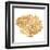 Golden Sea Fan I (gold foil)-Jairo Rodriguez-Framed Art Print