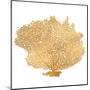 Golden Sea Fan I (gold foil)-Jairo Rodriguez-Mounted Art Print