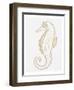 Golden Seahorse-Pam Varacek-Framed Art Print