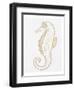 Golden Seahorse-Pam Varacek-Framed Art Print