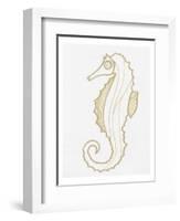 Golden Seahorse-Pam Varacek-Framed Art Print