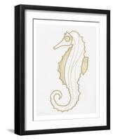 Golden Seahorse-Pam Varacek-Framed Art Print