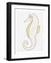 Golden Seahorse-Pam Varacek-Framed Art Print