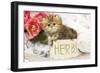 Golden Shaded Persian Kitten in Pot-null-Framed Photographic Print