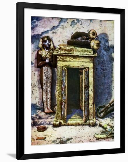 Golden Shrine in the Antechamber of Tutankhamun's Tomb, Egypt, 1933-1934-Harry Burton-Framed Premium Giclee Print