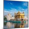 Golden Sikh Gurdwara Temple-null-Mounted Art Print