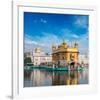 Golden Sikh Gurdwara Temple-null-Framed Art Print