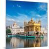 Golden Sikh Gurdwara Temple-null-Mounted Art Print