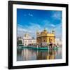 Golden Sikh Gurdwara Temple-null-Framed Art Print