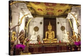 Golden Sitting Buddhist Statue-Charlie-Stretched Canvas