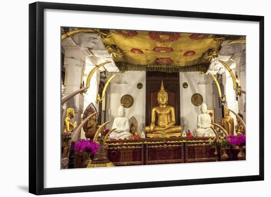 Golden Sitting Buddhist Statue-Charlie-Framed Photographic Print