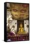 Golden Sitting Buddhist Statue-Charlie-Framed Stretched Canvas