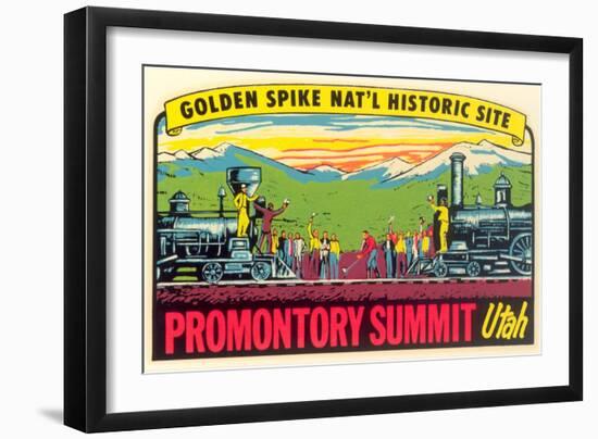 Golden Spike, Promontory Summit-null-Framed Art Print