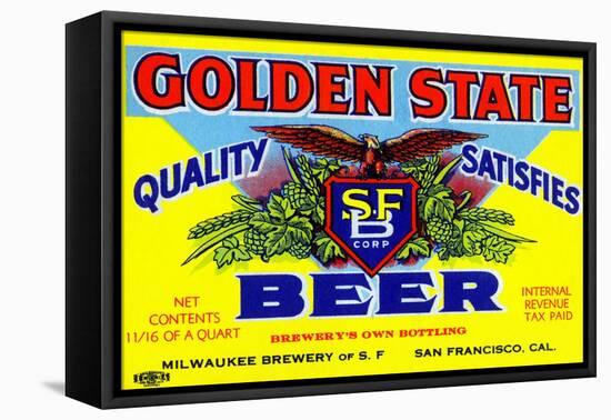 Golden State Beer-null-Framed Stretched Canvas