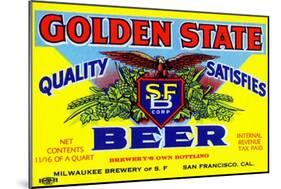 Golden State Beer-null-Mounted Art Print