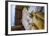 Golden Statue at the Entrance of Gangaramaya Temple, Colombo, Sri Lanka, Asia-Charlie-Framed Photographic Print