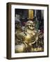 Golden Statue of a Reclining Laughing Buddha, Hangzhou, Zhejiang Province, China-Kober Christian-Framed Photographic Print