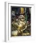 Golden Statue of a Reclining Laughing Buddha, Hangzhou, Zhejiang Province, China-Kober Christian-Framed Premium Photographic Print