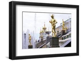 Golden Statue of Hermes (Mercury)-Peter Barritt-Framed Photographic Print