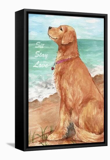 Golden Stay Love-Melinda Hipsher-Framed Stretched Canvas