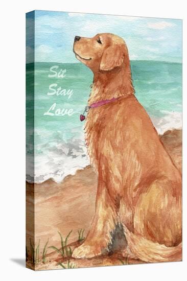 Golden Stay Love-Melinda Hipsher-Stretched Canvas