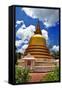 Golden Stupa in Dambulla Sri Lanka-Maugli-l-Framed Stretched Canvas