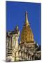 Golden Stupa of Ananda Pahto, Bagan, Myanmar, Indochina-Alain Evrard-Mounted Photographic Print