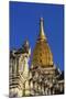 Golden Stupa of Ananda Pahto, Bagan, Myanmar, Indochina-Alain Evrard-Mounted Photographic Print