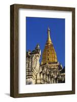 Golden Stupa of Ananda Pahto, Bagan, Myanmar, Indochina-Alain Evrard-Framed Photographic Print