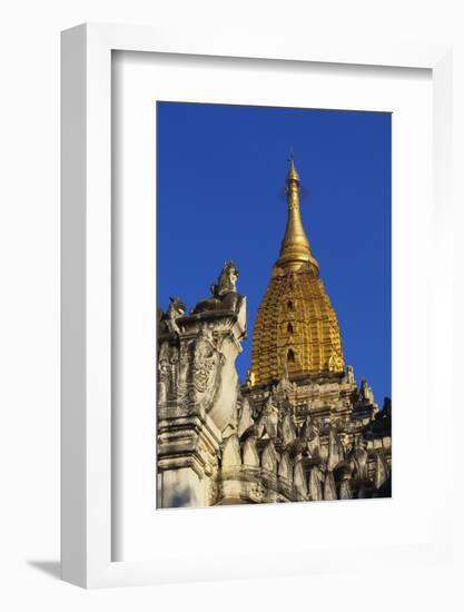 Golden Stupa of Ananda Pahto, Bagan, Myanmar, Indochina-Alain Evrard-Framed Photographic Print