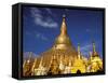 Golden Stupa of Shwedagon Pagoda, Yangon, Myanmar-Inger Hogstrom-Framed Stretched Canvas