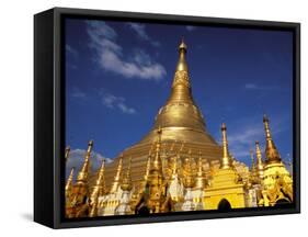 Golden Stupa of Shwedagon Pagoda, Yangon, Myanmar-Inger Hogstrom-Framed Stretched Canvas