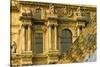 Golden Sunlight on Building Detail, Paris, France-Russ Bishop-Stretched Canvas