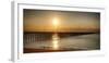 Golden Sunlight over a Wooden Pier, Keansburg, New Jersey-George Oze-Framed Photographic Print