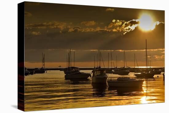 Golden Sunrise Chicago-Steve Gadomski-Stretched Canvas